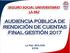 AUDIENCIA PÚBLICA DE RENDICIÓN DE CUENTAS FINAL GESTIÓN 2017