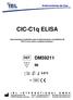 CIC-C1q ELISA. Inmunoensayo enzimático para la determinación cuantitativa de CIC-C1q en suero o plasma humanos.