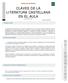 CLAVES DE LA LITERATURA CASTELLANA EN EL AULA