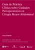 Guía de Práctica Clínica sobre Cuidados Perioperatorios en Cirugía Mayor Abdominal