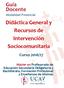Didáctica General y Recursos de Intervención Sociocomunitaria