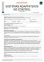 SISTEMAS ADAPTATIVOS DE CONTROL