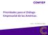 Prioridades para el Diálogo Empresarial de las Américas. Lima, 7 de abril de 2016