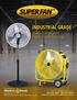 SUPER FAN TM INDUSTRIAL GRADE. Wall, Stand and Floor Fans Catalog. Duran. Abanicos