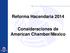 Reforma Hacendaria Consideraciones de American Chamber/Mexico
