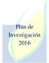 Plan de Investigación 2016