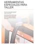 HERRAMIENTAS ESPECIALES PARA TALLER