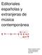 Editoriales españolas y extranjeras de música contemporánea