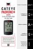 CATEYE PADRONE+ CYCLOCOMPUTER CC-PA110W. Instalar el computador. Configurar el computador. Iniciar la medición. Cambiar la configuración