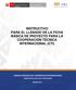 INSTRUCTIVO PARA EL LLENADO DE LA FICHA BÁSICA DE PROYECTO PARA LA COOPERACIÓN TÉCNICA INTERNACIONAL (CTI)