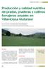 Producción y calidad nutritiva de prados, praderas y cultivos forrajeros anuales en Villaviciosa (Asturias)