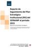Reporte de Seguimiento del Plan Estratégico Institucional (PEI) del SERNANP al periodo