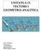 UNITATS 4 i 5: VECTORS I GEOMETRIA ANALÍTICA