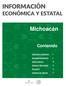 Michoacán Contenido Geografía y Población Actividad Económica Sector Externo Ciencia y Tecnología Directorio Informes de Labores