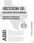 SECCION III: Escuela Secundaria