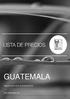 GUATEMALA. Vigente a partir del 01 de Enero del / 12