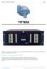 TOTEM. Chequeo constante. Regulación perfecta. Totem - Hoja de Producto.