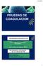 PRUEBAS DE COAGULACION