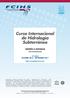 Curso Internacional de Hidrología Subterránea
