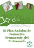 III Plan Andaluz de Formación Permanente del Profesorado