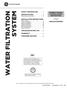 WATER FILTRATION. Performance Data Sheet...6
