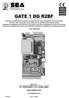 GATE 1 DG R2BF. (Cod ) tras. SEA S.p.A. Zona industriale S.ATTO Teramo - (ITALY) Tel r.a. Fax