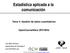 Estadística aplicada a la comunicación