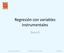 Regresión con variables instrumentales
