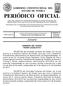 GOBIERNO CONSTITUCIONAL DEL ESTADO DE PUEBLA PERIÓDICO OFICIAL