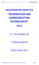 INFORMATION AND COMMUNICATION TECHNOLOGIES TIC II