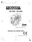 06/12/01 19:43:56 35Z2L600_001 GC135E GC160E NÚMERO DE SERIE Y TIPO DEL MOTOR MANUAL DEL PROPIETARIO. Honda Motor Co., Ltd. 2003