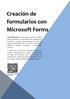 Creación de formularios con Microsoft Forms
