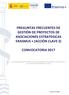 PREGUNTAS FRECUENTES DE GESTIÓN DE PROYECTOS DE ASOCIACIONES ESTRATÉGICAS ERASMUS + (ACCIÓN CLAVE 2) CONVOCATORIA 2017