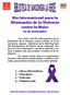 Día Internacional para la Eliminación de la Violencia contra la Mujer 25 de noviembre