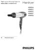 Hairdryer HP4984 HP4983 HP4982 HP4981 HP Register your product and get support at. Manual del usuario