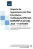 Reporte de Seguimiento del Plan Estratégico Institucional (PEI) del SERNANP al periodo 2016 II semestre Metas de los Resultados Estratégicos