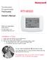 RTH8500. Touchscreen Programmable Thermostat. Owner s Manual. Installation is Easy. Read and save these instructions.
