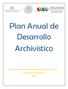 Plan Anual de Desarrollo Archivístico