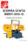 SIERRA CINTA BMSY-800-G. Despiece de la maquina