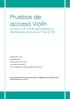 Pruebas de acceso Violín