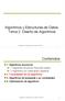 Algoritmos y Estructuras de Datos Tema 2: Diseño de Algoritmos