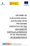 INFORME DE EJECUCIÓN ANUAL (ANUALIDAD 2016) PROGRAMA OPERATIVO DE FSE DE CASTILLA-LA MANCHA Nº DE PROGRAMA: 2014ES05SFOP015