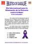 Día Internacional para la Eliminación de la Violencia contra la Mujer 25 de noviembre