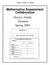 Mathematics Assessment Collaborative Octava Grado Examen Spring 2003