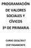 PROGRAMACIÓN DE VALORES SOCIALES Y CÍVICOS 3º DE PRIMARIA CURSO 2016/2017 CEIP PASAMONTE