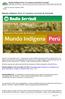 Mundo Indígena Perú: El resumen nacional de Servindi