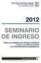 2012 SEMINARIO DE INGRESO