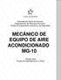 MECÁNICO DE EQUIPO DE AIRE ACONDICIONADO MG-10