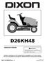D26KH48. Operator's Manual Rev. 4 Printed in the U.S.A. WARNING: