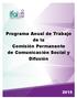 Programa Anual de Trabajo de la Comisión Permanente de Comunicación Social y Difusión